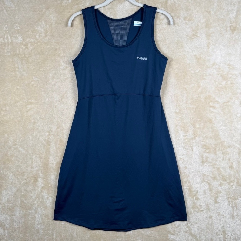 Columbia PFG Womens M Navy Blue Sleeveless Mesh Back Athletic Fishing Dress